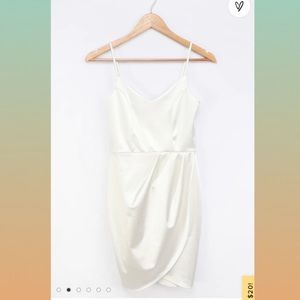 Lulu’s Forever Your Girl White Satin Dress